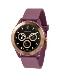 Harry Lime Fashion Smart Watch In Berry With Rose Gold Colour Bezel