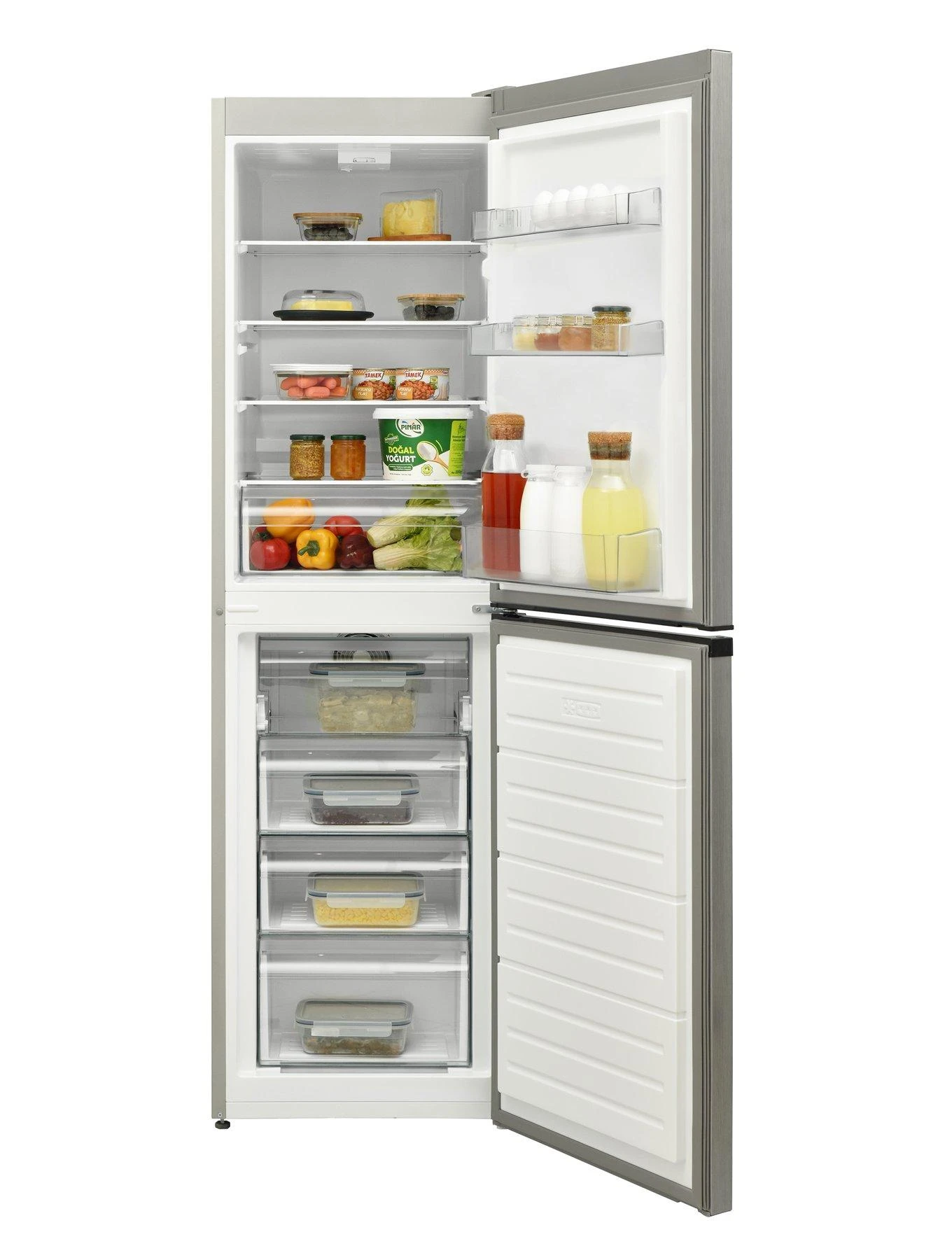 Swan SR158110S 54cm Wide, 183cm High Freestanding Frost-Free Fridge Freezer - Silver 4 Swan SR158110S 54cm Wide, 183cm High Freestanding Frost-Free Fridge Freezer - Silver - Image 2