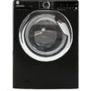 Hoover H-WASH 300 H3WS 69TAMCBE-80 Freestanding Washing Machine, 9kg 1600 Rpm, Smart Connectivity - Black With Chrome Door - V57XW SQ1 0000000004 BLACK SLf
